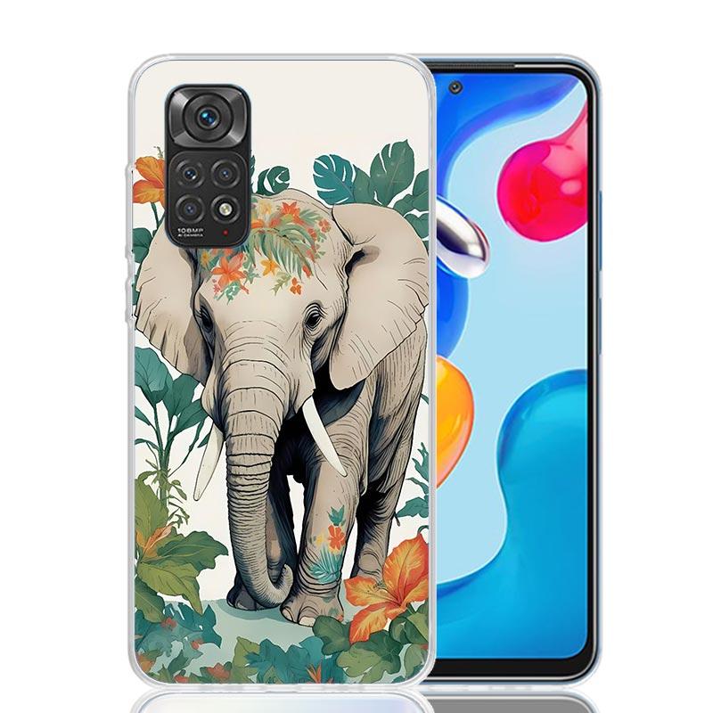 

Elephant Mandala Aztec Phone Case For Xiaomi Redmi Note 13 14 15 Pro Plus 12S 12 14S 11S 11E 10 10S 11 11T 5G 4G Cover Coque Red Redmi Note 13 Pro 4G