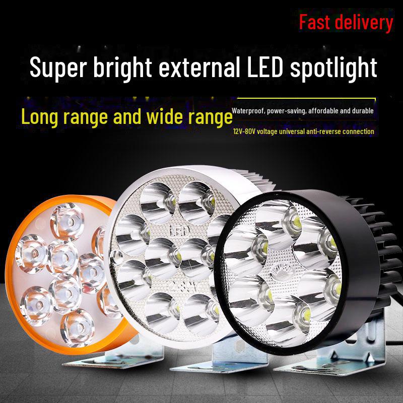 "Super Bright LED Headlights for Electric Cars, Motorcycles, and Tricycles"