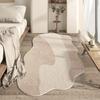 Minimalist Faux Cashmere Bedside Blanket and Non-Slip Floor Mat - Irregular, Dirt-Resistant, Cold-Proof.
