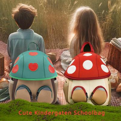 2025 Neuer Niedlicher Cartoon Kindergarten Schultasche 3D Stereoskopischer Pilz Rucksack für Jungen und Mädchen Baby Ausgehen Spielen SBR Material Kinder Schultasche