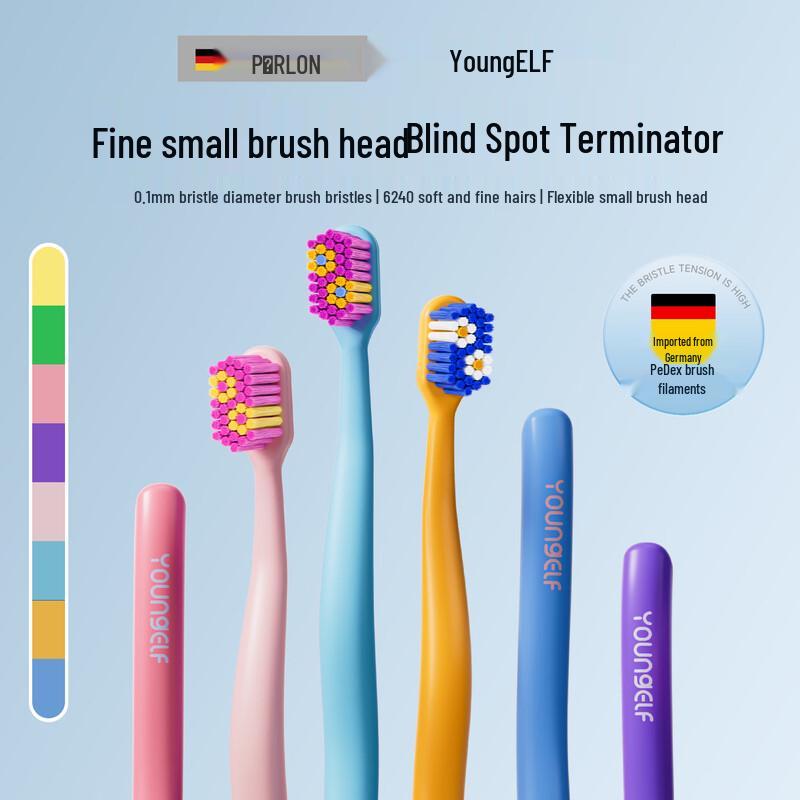 

Ocean Elf Daisy Stain Removal & Gum Protection Toothbrush - 8-Pack Family Set