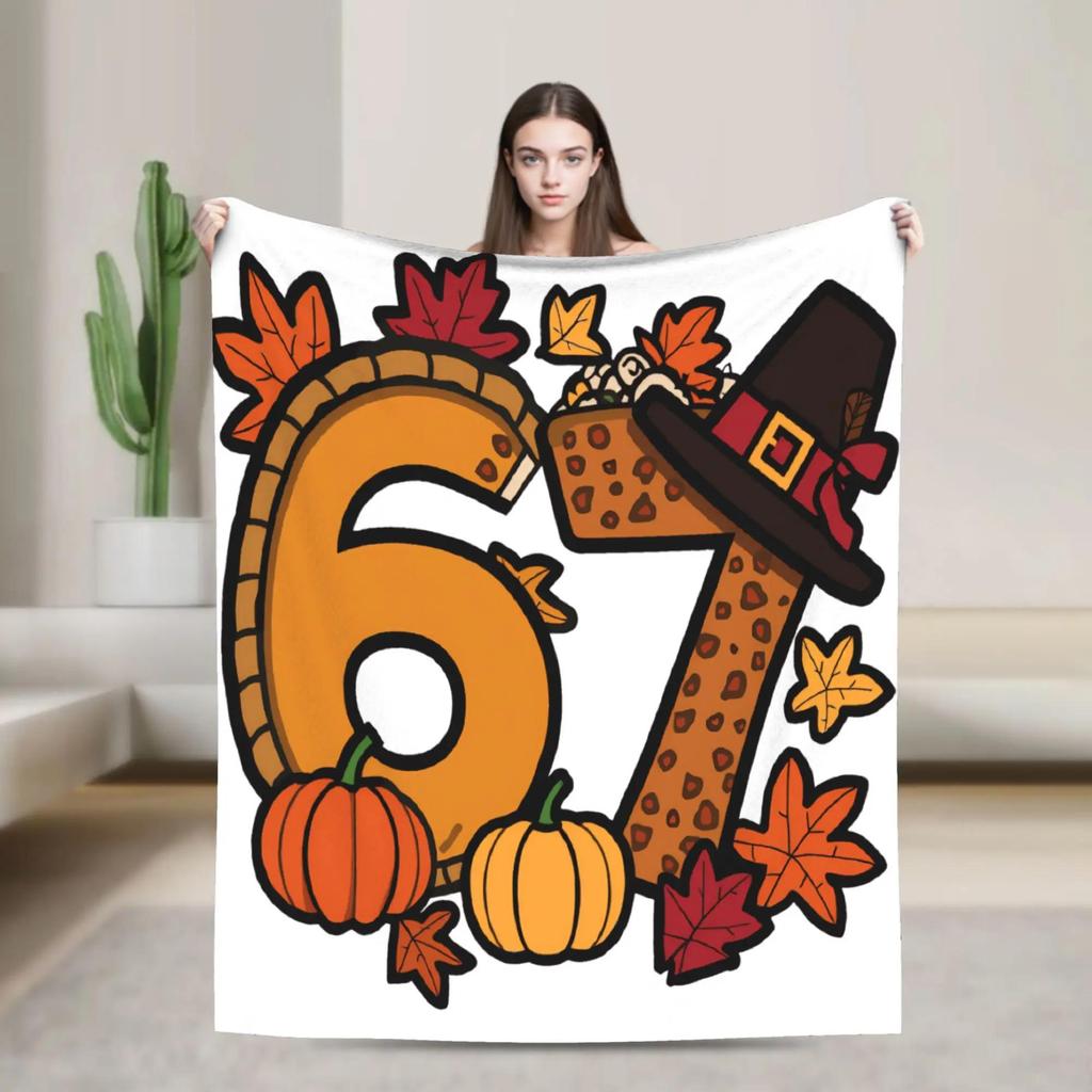 Six Seven Meme Black History Flannel Blanket Soft Warm Throw for Bed Sofa Cover Winter