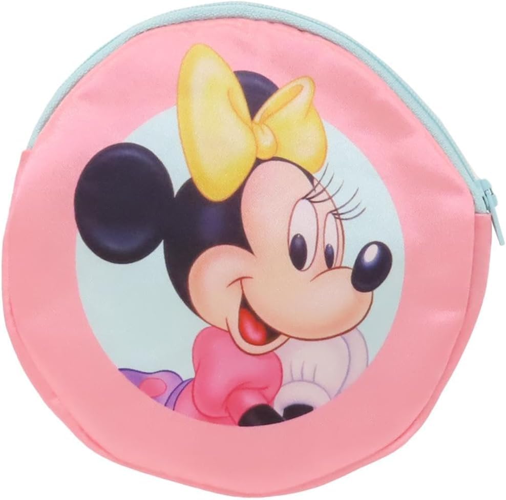 MORIPiLO Minnie Mouse Tissue Case, Disney Merchandise, Small Item Case, Plush Pouch, Cute, 13x13cm (Retro Pink), Disney Character, Morishita Pillow