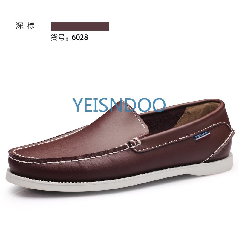 Fashion Male Classic Boat Shoes Leather Hot Sale New Men's Outdoor Walking Shoes Men Wedding Dress Shoes Lace-Up Fashion Men Loafers