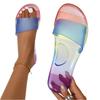 Summer Women Flat Jelly Sandals Transparent Slip On Soft Flexible Beach Pool Slides Casual Lightweight Comfortable Footwear