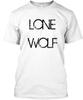 Lone Wolf Black On White TTshirt Made In the USA Size S To 5XL
