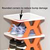 3-Tier Folding Shoe Rack Narrow Corner Vertical Space Saving Multifunctional Free Standing Shoes Storage Organizer Shoe Shelf147