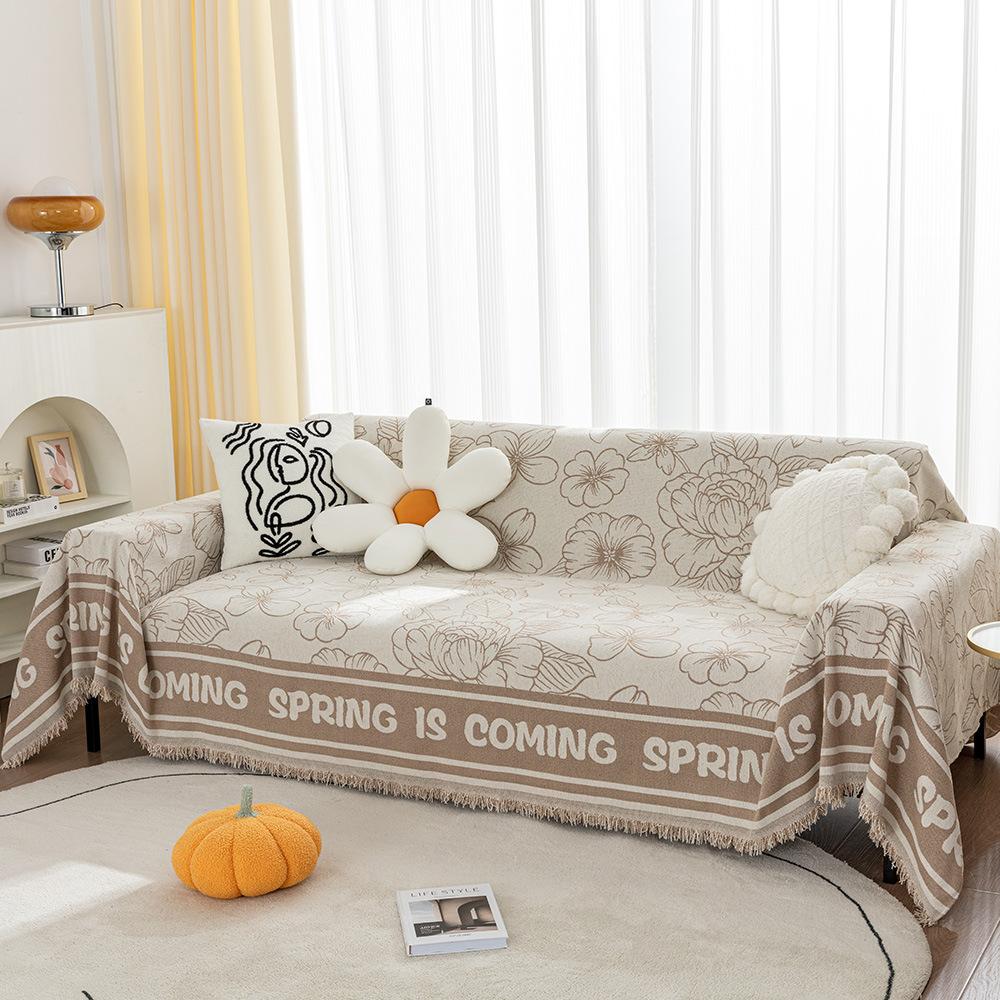 Полотенце для дивана из шенилла с защитой от царапин от кошек Nordic Ins — фото 7