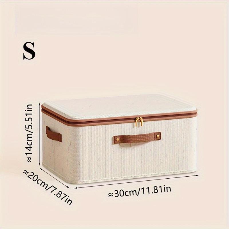 Foldable Fabric Storage Bins with Zipper Lids - Closet Organizer Boxes for Clothes, Blankets, Toys -Under Bed Storage Containers