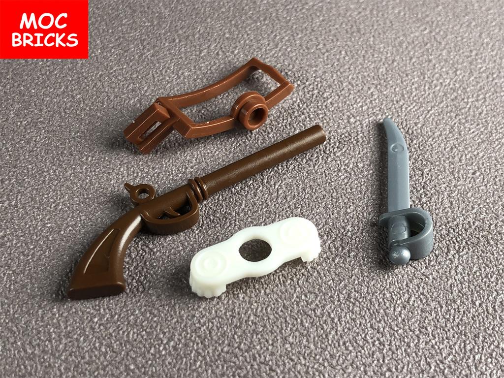 6 наборів/лот MOC Цеглинки Піратський Мушкет Зброя Імператорського Солдата Пістолет 2561 Навчальні Фігурки Блоки Подарунки для Дітей Ляльки