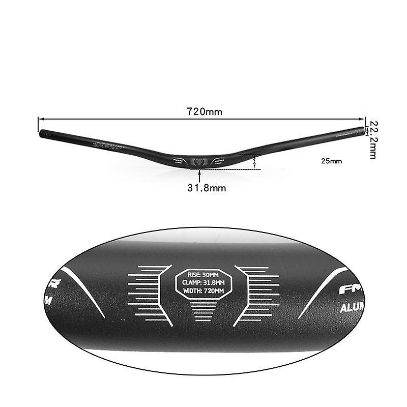 Aluminium Alloy Mountain Bike Handlebar Bicycle Riser Bar Extra Long Durable 31.8mm