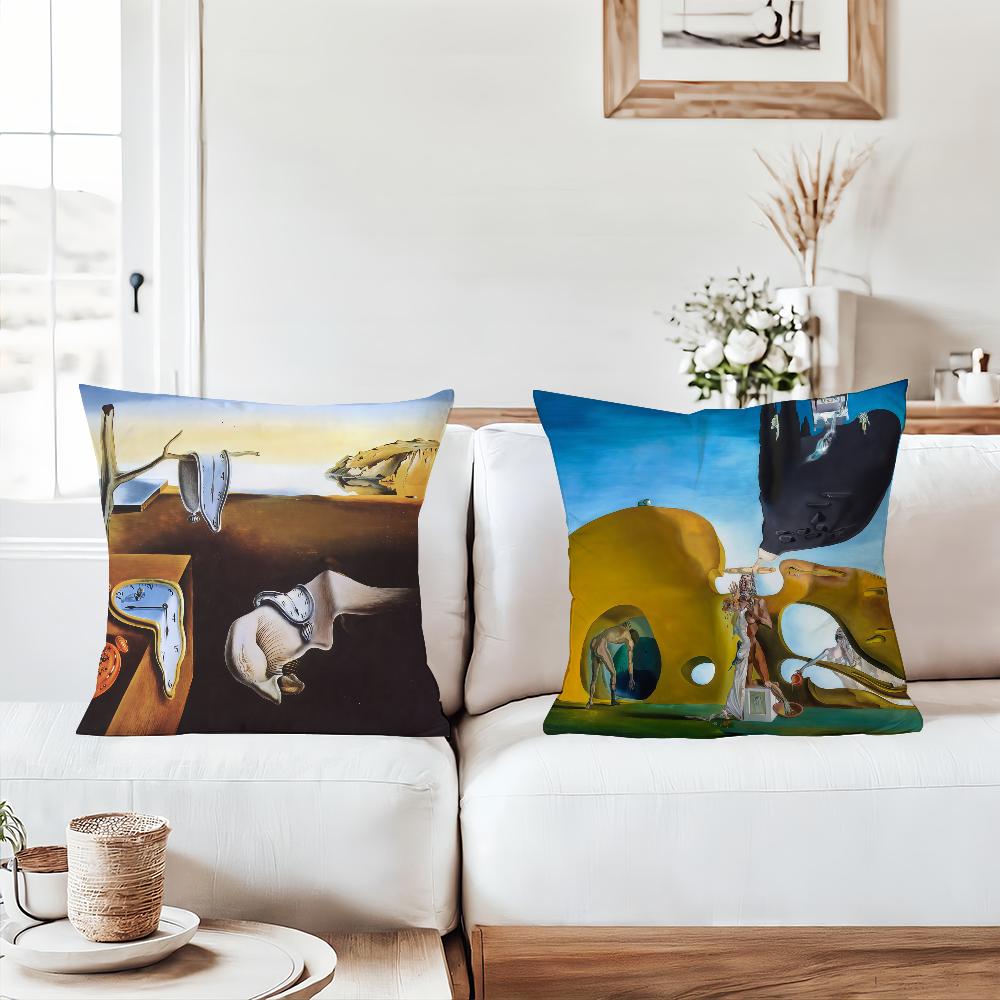 Print Artist S-Salvador Dali Pillow Case Office Cushions Suitable For Sofa Car Bedroom Decorative Cushion Cover
