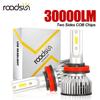 9005/HB3 9006/HB4 9012 H1 H7 H11 High/Lo Beam H4 All In One LED Bulbs 30000LM 6500K White Double COB Chips LED 2pcs