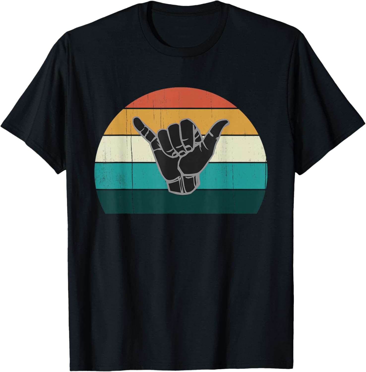 Shaka & Surf Sign - Cool Vintage Surfer/Surfing Gift T-Shirt S