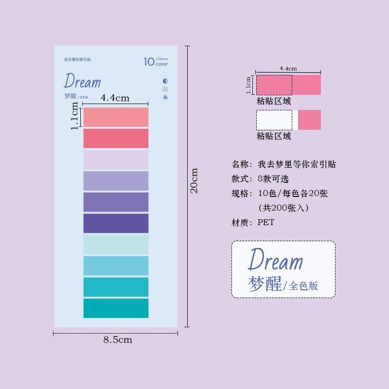 200Pcs Index Tabs With Ruler Writable File Tabs Flags Colored Page Markers Labels For Reading Notes Books School Office Supplies