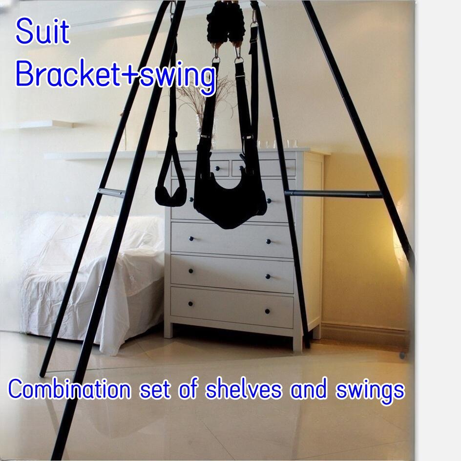 VaHppy Swing + Stand Έπιπλα Sex 1,97*1,66M 16,5KG από ανοξείδωτο ατσάλι ανθεκτικό σε πολλαπλές θέσεις σεξ Ράφι swing SM BDSM