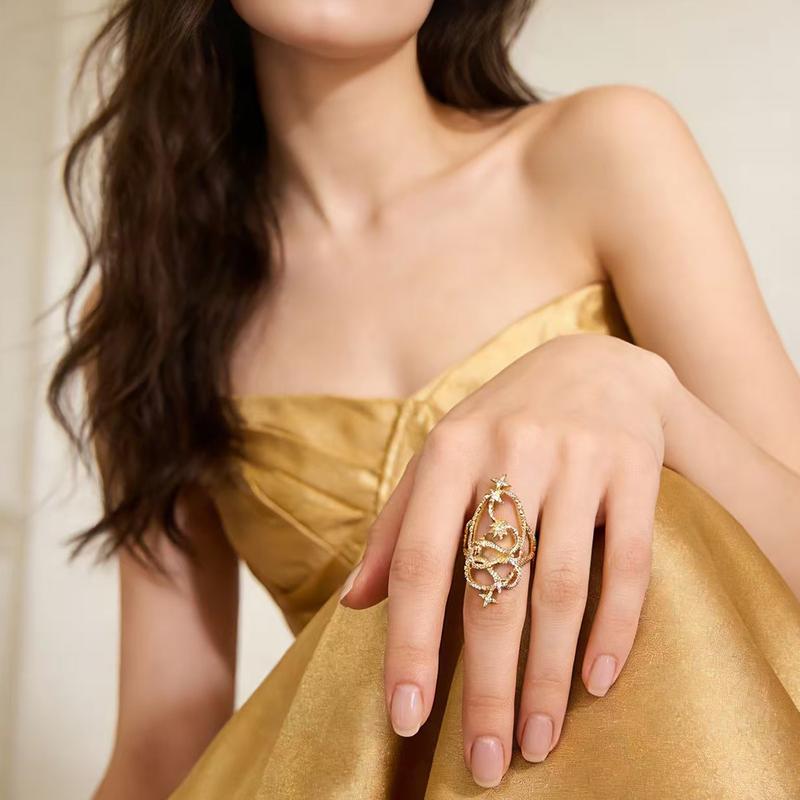 APM Monaco ring [Romantic Confession] Meteor intertwined high-end light luxury retro personality niche design men and women same style couple Y22207OX