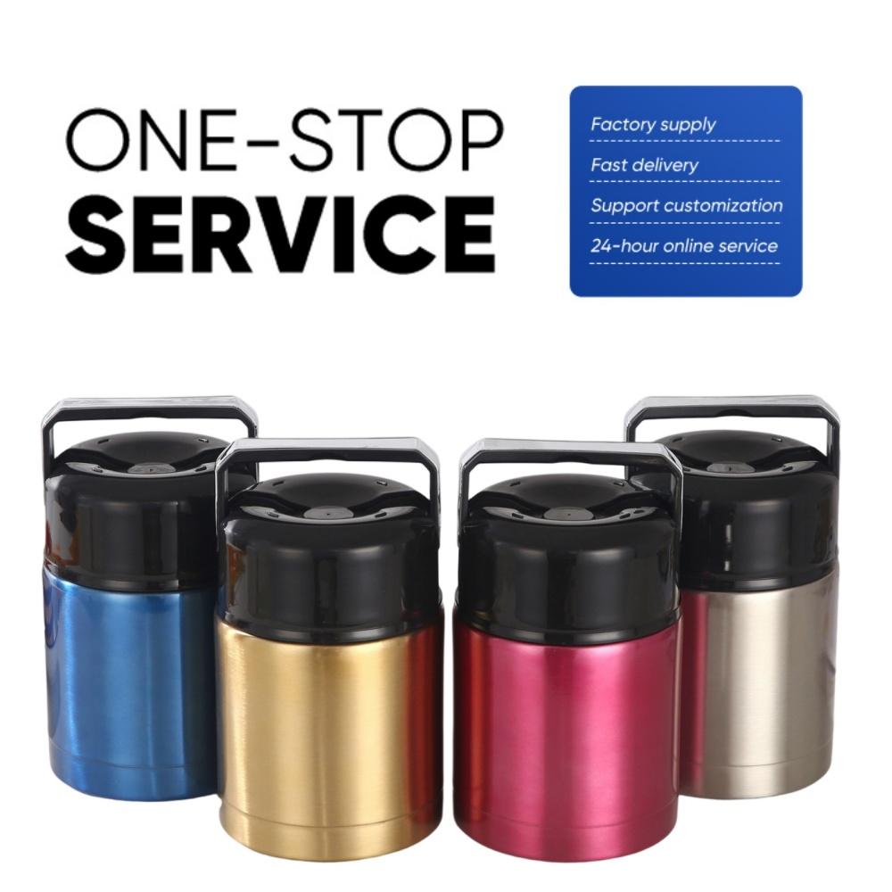 Food Grade Liner Vacuum Insulated Food Jar Detachable Handle Portable Thermal Container for Kid School Lunch Box Thermos  ODM