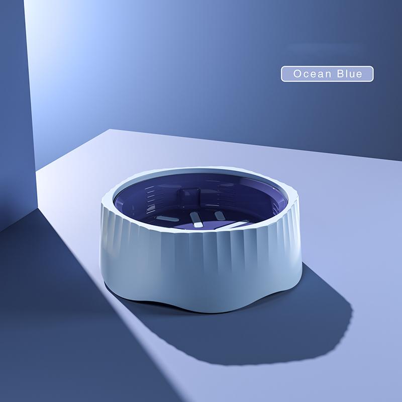 

Популярная новая миска для медленного корма, сменный дизайн, два в одном, миска для собак с защитой от ударов, миска для кошек, прочная, нескользящая, товары для животных океан синий