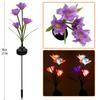 4 Heads Solar Flower Light White/Purple/Yellow Daffodil LED Light Garden Decorative Lawn Lamp RGB Changeable Landscape Lights