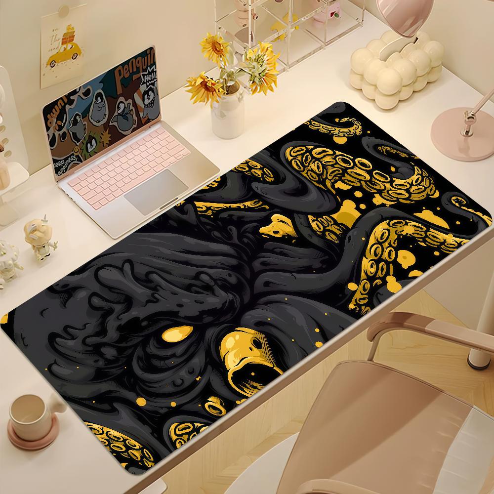 cool Monster Creepy Octopus monster Mouse Pad Large Nonslip Lockedge Desktop Computer Desk Mat Keyboard MousePad Office Student XL 400x800x2mm