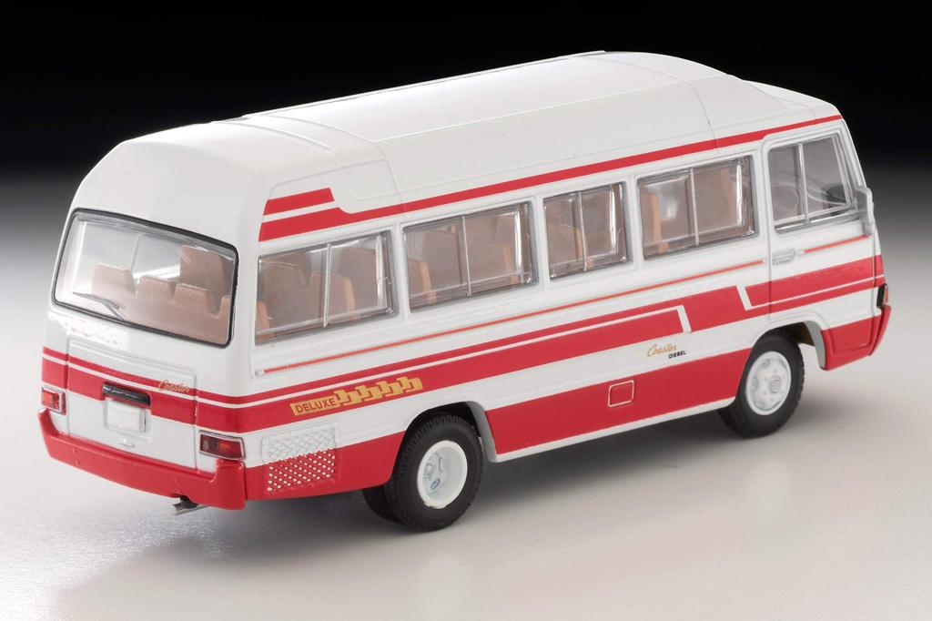 Tomica Limited Vintage Toyota Coaster High Roof Deluxe Car Finished Product 1/64 LV-184b White/Red