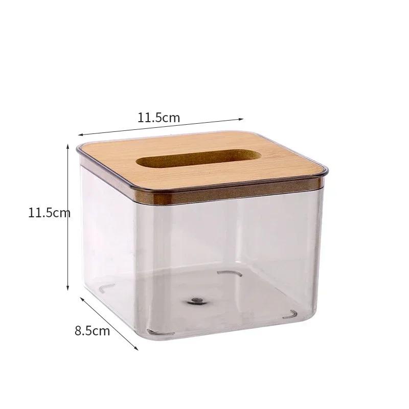 

Tissue Box Clear Household Transparent Rectangular Desktop Wooden Tables Napkin Storage Durable And Sturdy Holder Tissue Boxs