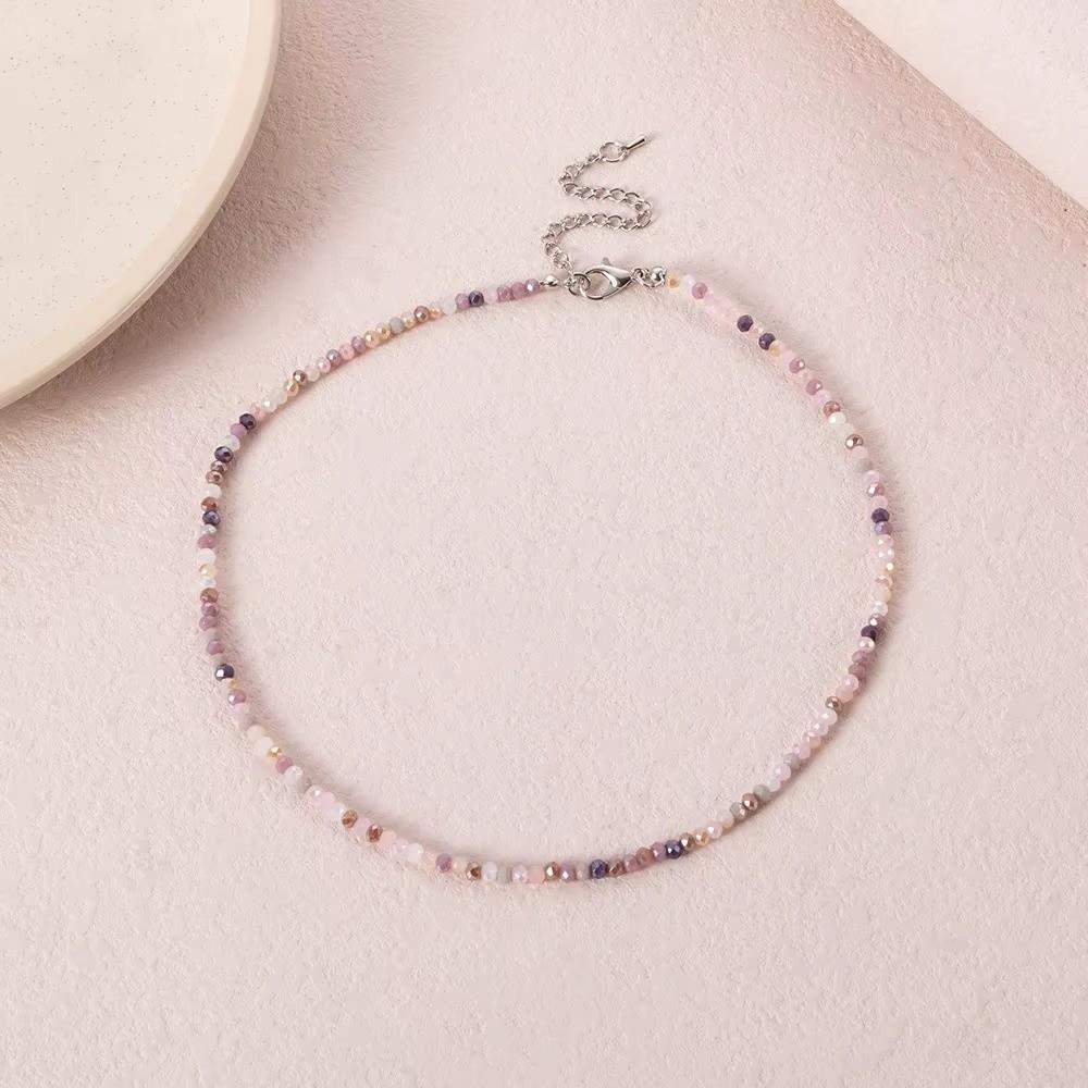 Bohemia Choker Necklace Handmade Neck Chain Rainbow Seed Beads Necklace  Women's Collar Jewelry
