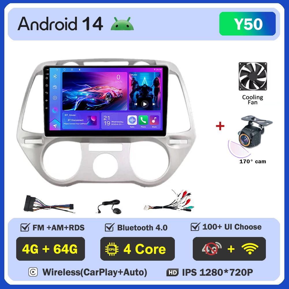 For Hyundai I20 I20 2008 - 2012 Car Radio Player Car Carplay Screen Autoradio Mirror Link Car Intelligent Systems Touch Screen