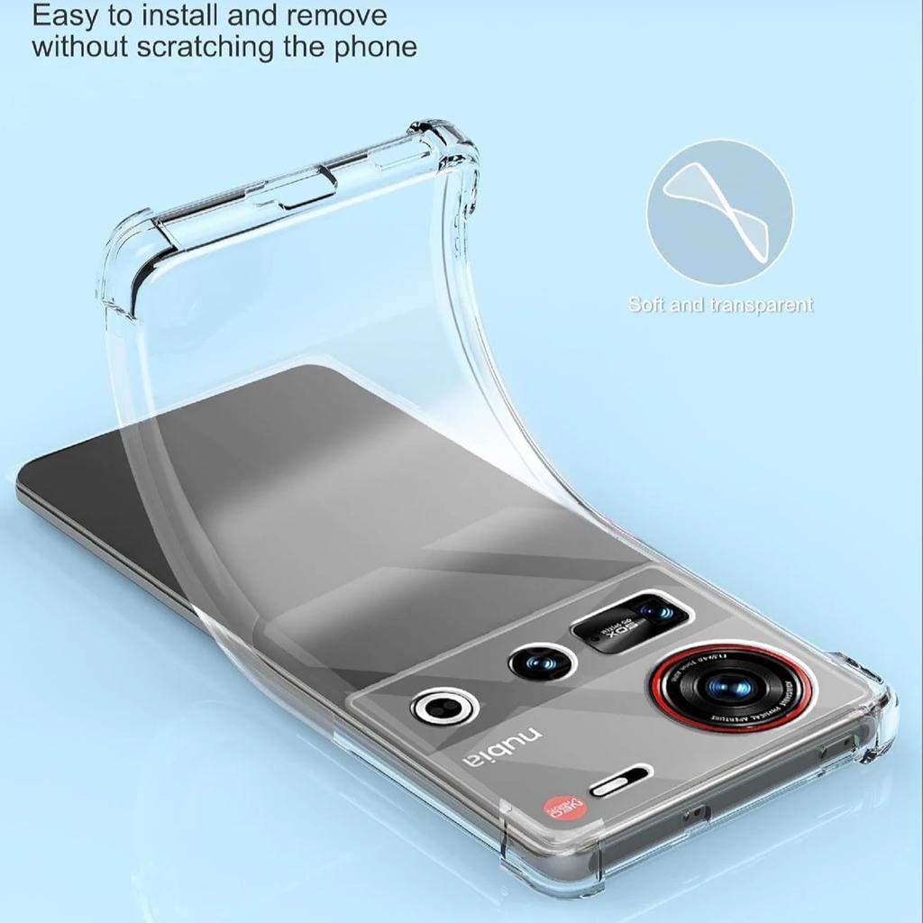 TPU Transparent Four-Corners Shockproof Phone Case for ZTE Nubia Z70S Z70 Ultra Protective Cover Fundas Capa Coque
