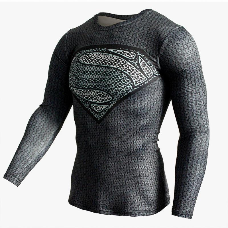 T-shirt Imprimé Numérique 3D Super-Héros Manches Longues Thème Halloween Fête Costumée Tenues de Jeu de Rôle pour Homme