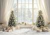 Christmas Home Decoration Background Xmas Tree Toy Gift Winter Window Family Kids Party Christmas Photography Backdrop
