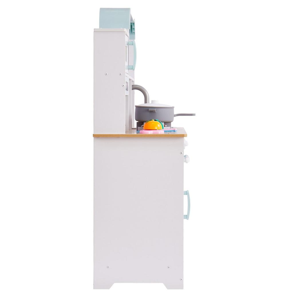 Kitchen Playset Kids Pretend Cooking Play Toy 24 Piece Accessories White