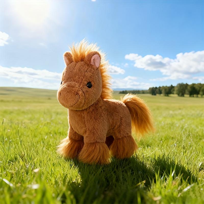 Игрушки Плюшевые Пони Мягкие Милые Плюшевые Животные Пони Плюшевая Кукла Предметы Декора Для Комнаты Подарок Любителю Животных На День Рождения 20cm