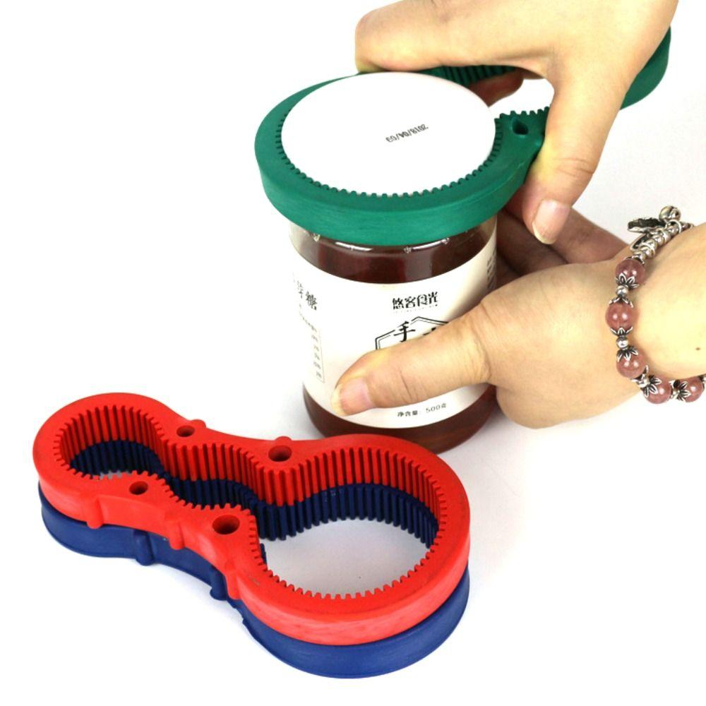 Anti-slip Manual Jar Bottle Wrench Adjustable Can Opener Bottle Opener Kitchen Tool Jar Lid Gripper