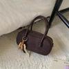 2025 Niche Suede Solid Color Boston Bag: Stylish Versatile Women's Crossbody & Shoulder Handbag