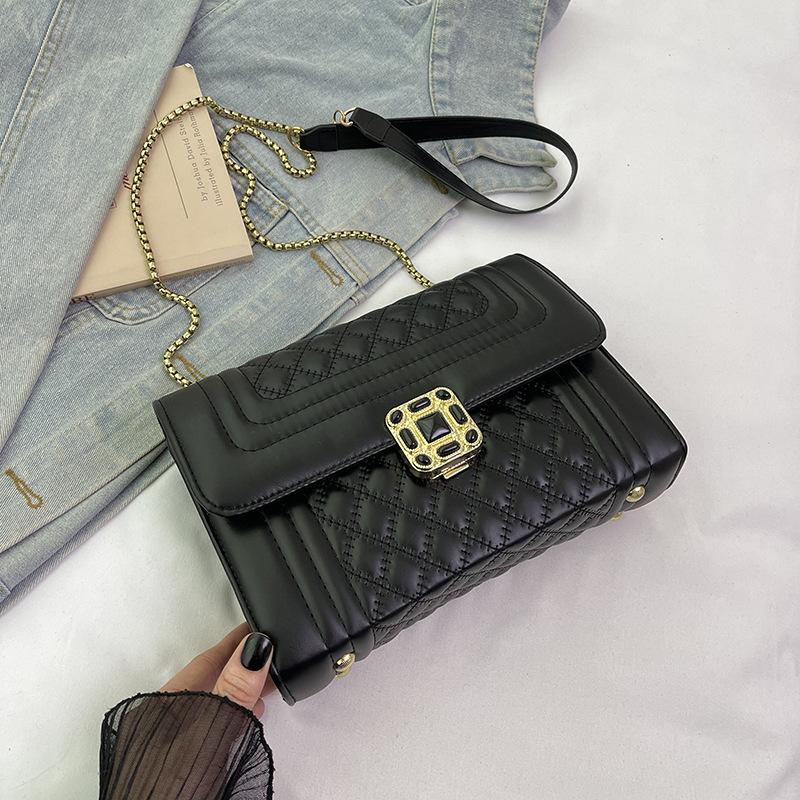 Women's Messenger Bag New High-end Versatile Diamond Chain Shoulder Underarm Bag Light Luxury Trend Bag