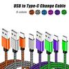 USB A To Type C Fast Nylon Braided Cables Fast Charger Cable For iPhone Xiaomi Samsung Mobile Phone Charger Cable Accessories