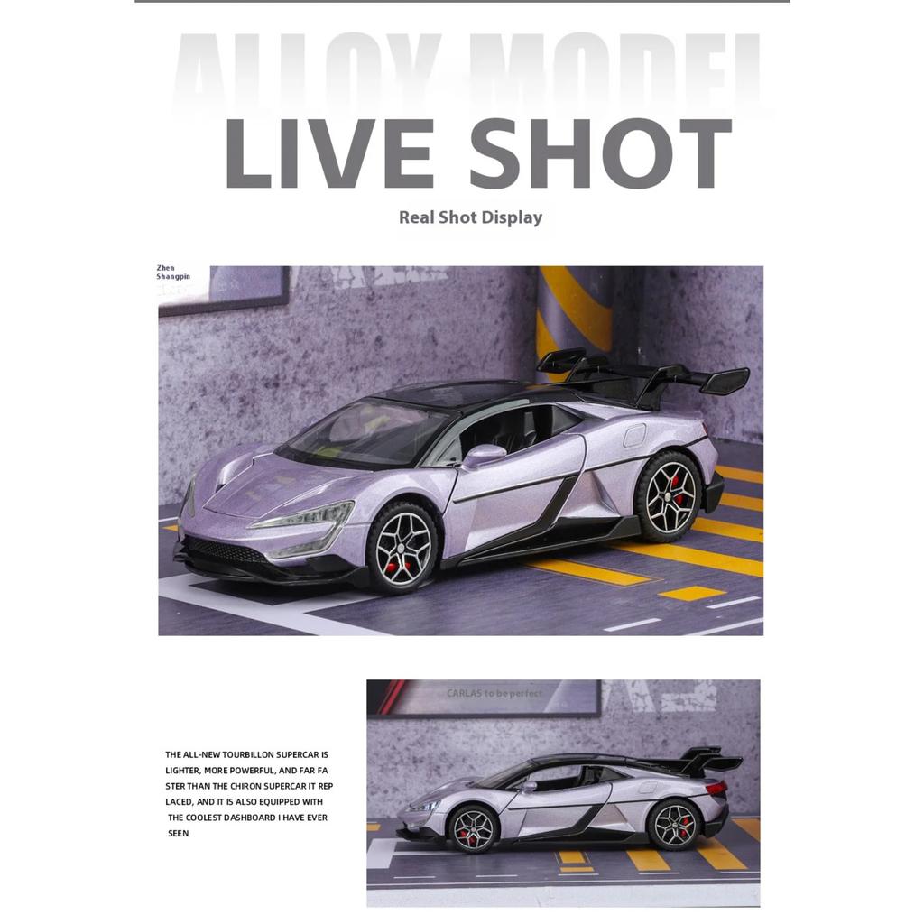 1/32 alloy die-cast BYD U9 sports car model simulation sound and light collection decorations children's toy car boys holiday gifts