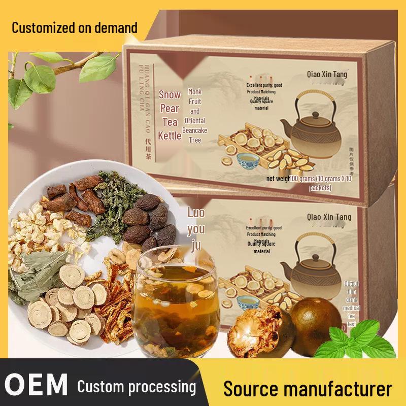 Monk Fruit & Snow Pear Herbal Tea Blend with Dandelion, Licorice, Mint, and Loquat Leaf