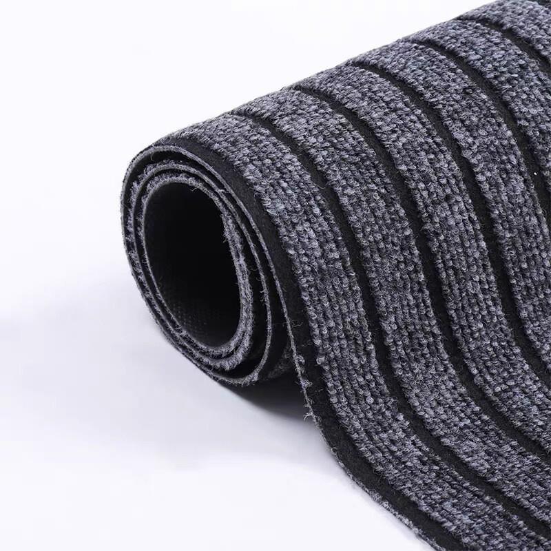 

ПВХ Двухполосный Противоскользящий Придверный Коврик: Впитывающий коврик для пола для гостиниц, кухонь и ванных комнат. 120x180 cm