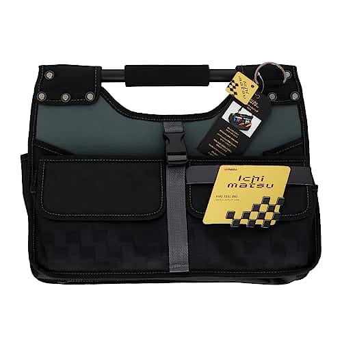 Takagi (Takagi) TAKAGI ICHIMATSU Pipe Tool Bag, Tool Storage, Black, 400 X 310 X 70mm, Easy Access, Full-Open Type, No Hand Pain, ICB-8