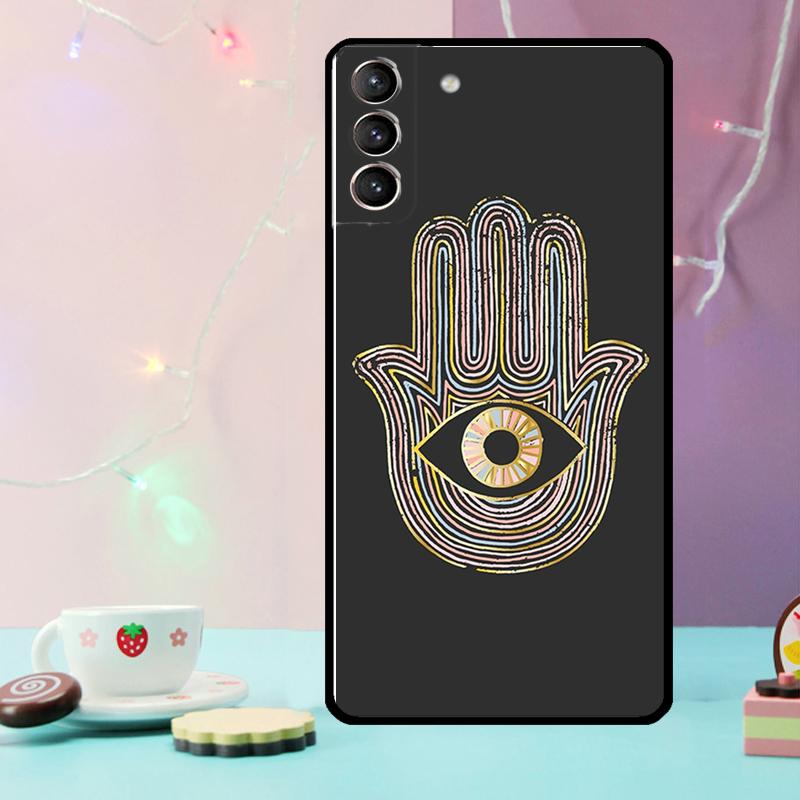 Evil Eye Hamsa Phone Case For Samsung Galaxy S25 Ultra S20 S21 S22 S23 S24 Ultra Plus S9 S10 S25 FE Cover