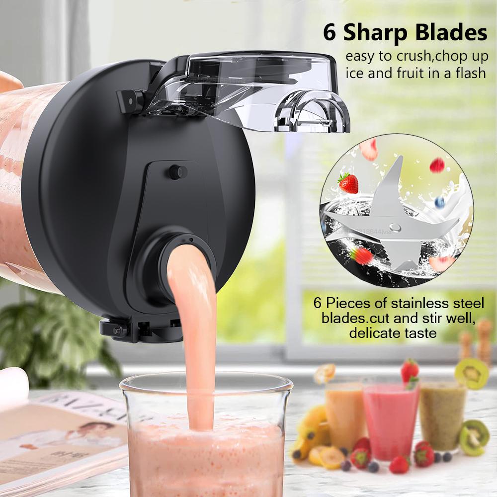 Přenosný mixér na smoothie 600ml mini elektrický odšťavňovač ovocné mixéry USB dobíjecí smoothie mixér na čerstvé šťávy přenosný