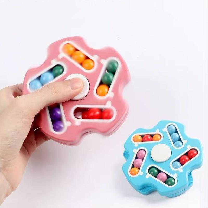 Toys Fidget Spinner Magic Bean Rotating Brain Teaser Education Puzzle Anxiety Stress Relief Gifts For Teenager Boys Girls