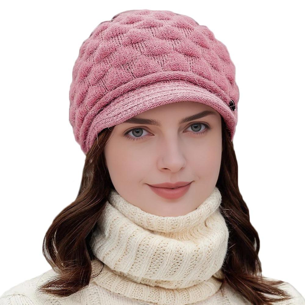 Wool Knitted Wool Hat Ear Protection Duck Tongue Cap Casual Winter Hat for Women