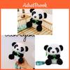 Panda Plush Small Crossbody Bag With Zipper Closure For Daily Use