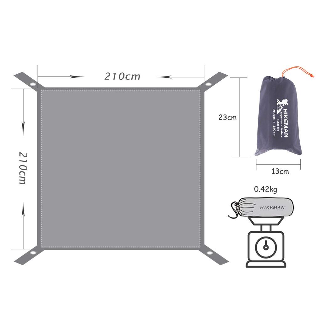 Zelt Freizeitzone Sonnenschutz UV-Aufbewahrungstasche Bergpicknick XL-Plane, wasserdicht, Plane, Plane, doppelseitig wasserdicht, Behandlung, Schutz,
