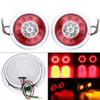 2Pcs 4.3'' Round 19 LEDs Truck Trailer Lorry Brake Stop Turn Signal Tail Light Side Marker For Universal Car Caravans Vehicles