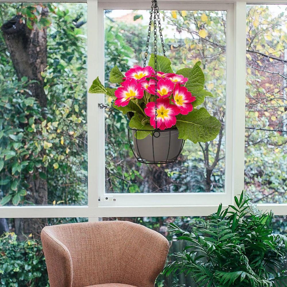 Round Rope Hanger Flower Pot Iron Flower Pot Holder Pot Tray Plant Hanger  Garden